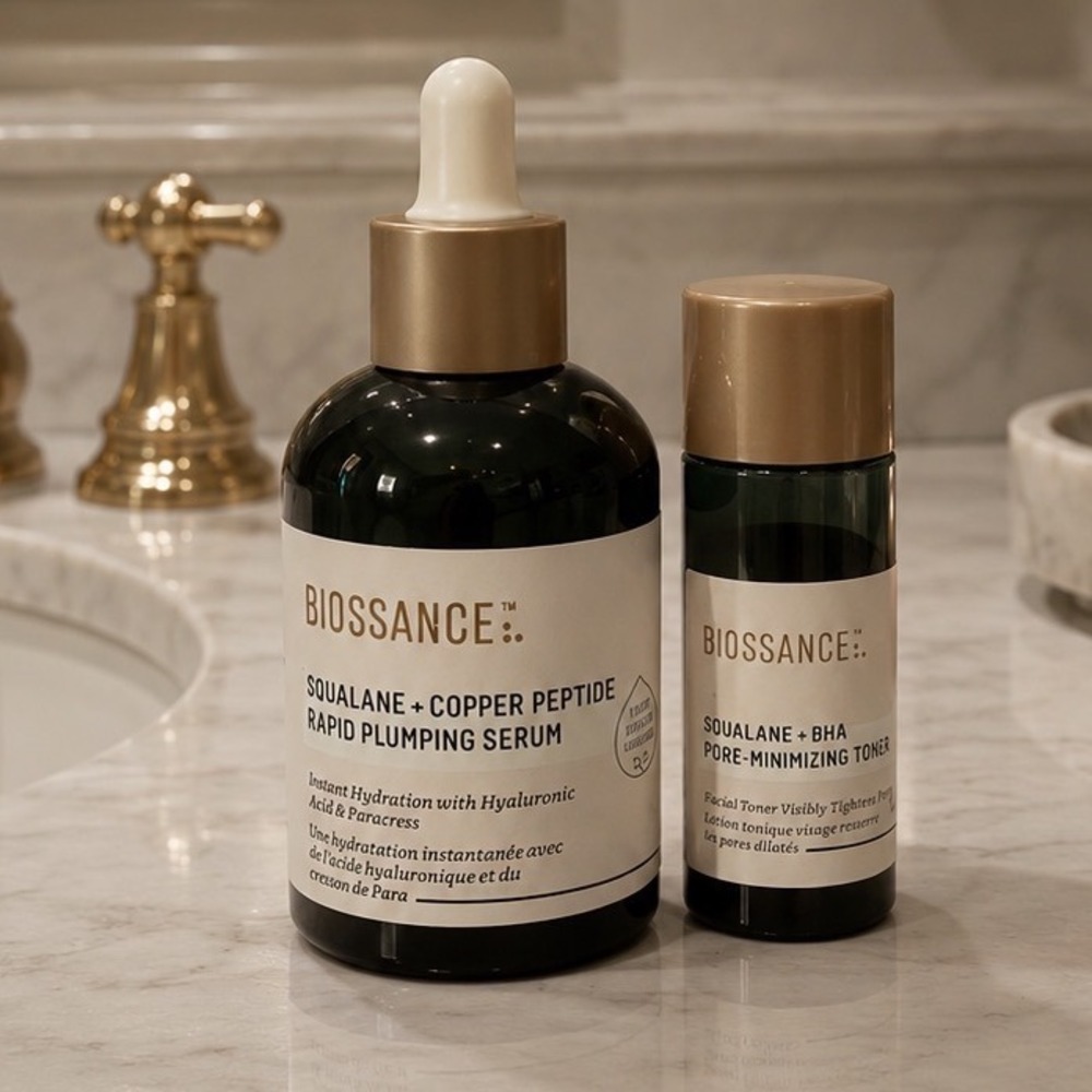 Biossance Squalane Copper Peptide Rapid Plumping Serum & BHA Toner Set